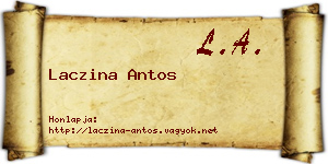 Laczina Antos névjegykártya